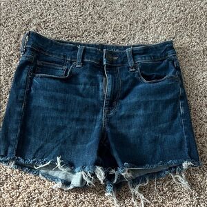 American Eagle Outfitters Next Level Stretch  Frayed Denim Shorts 8